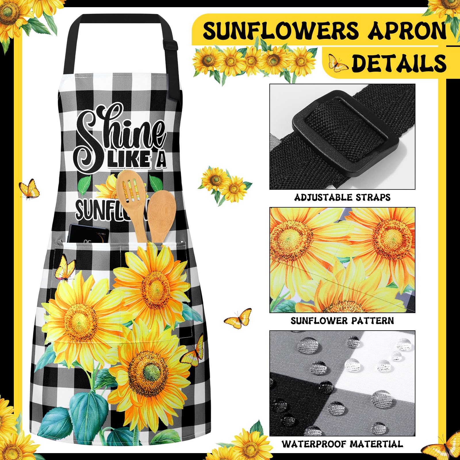Manopla para horno Hoolerry girasol y agarre seguro
