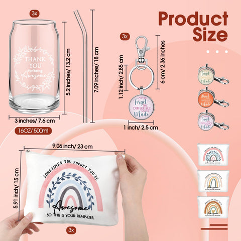 Neceser de maquillaje de lona Hoolerry para secretarias, espacioso y resistente