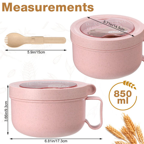 Hoolerry tazones ramen 28oz con tapa, ideales para porciones generosas