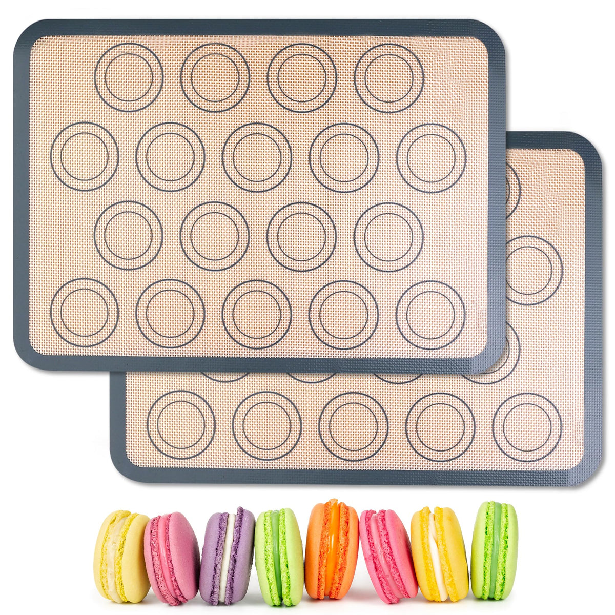 HOOMIL macaron silicona: bandeja recta 13x9 para hornear de manera uniforme.