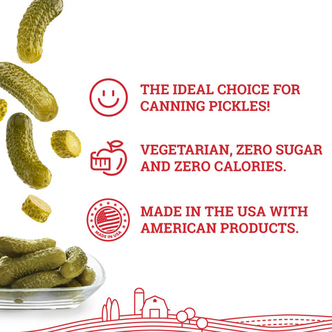 Hoosier Hill Farm Pickle Fresh, salmuera para pepinillos crujientes.
