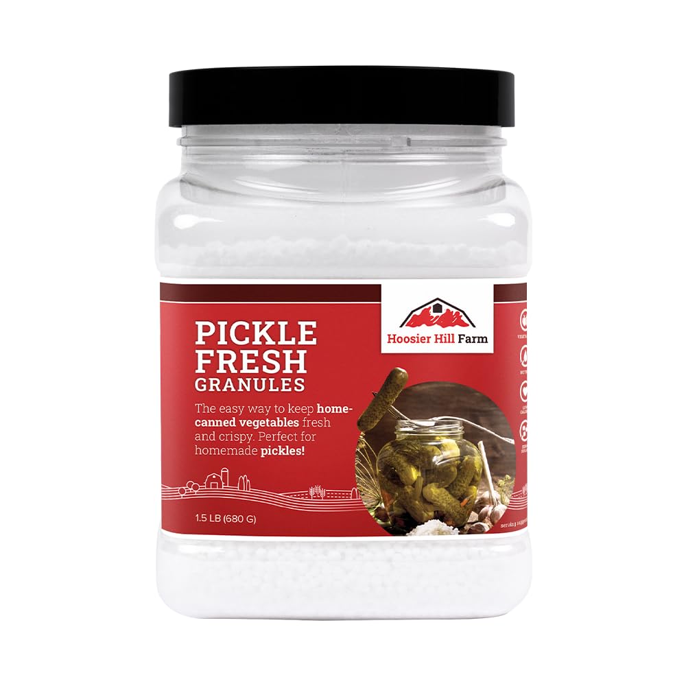 Hoosier Hill Farm Pickle Fresh, frasco para pepinillos caseros crujientes.