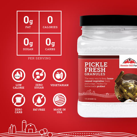 Hoosier Hill Farm Pickle Fresh, vegetales en vinagre para textura perfecta.