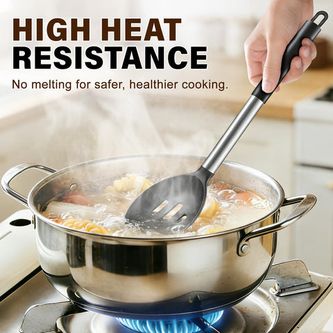 Hoosook cucharón de sopa silicona para servir con control de calor