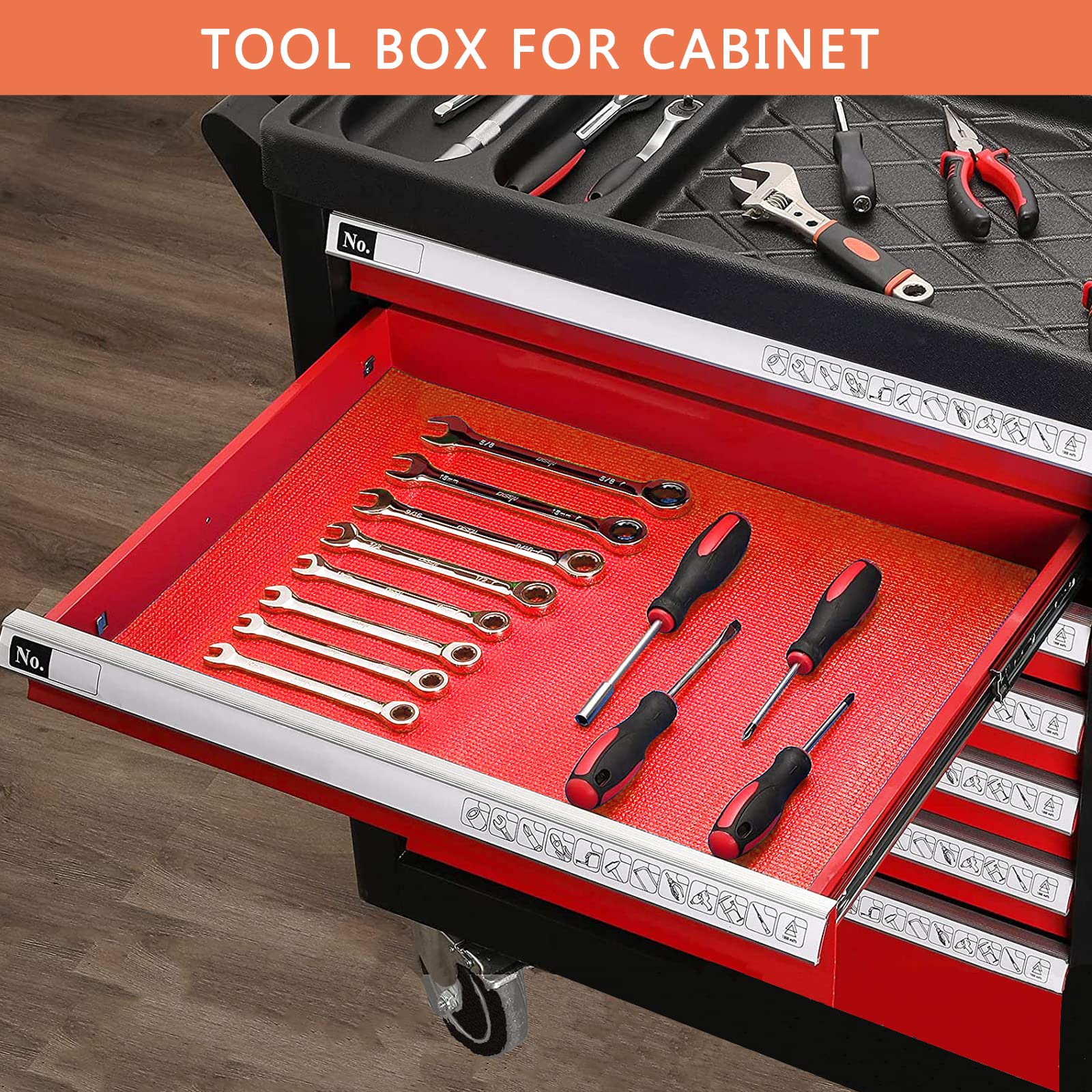 HooTown borde rojo aporta estética y organización en la cocina o taller.