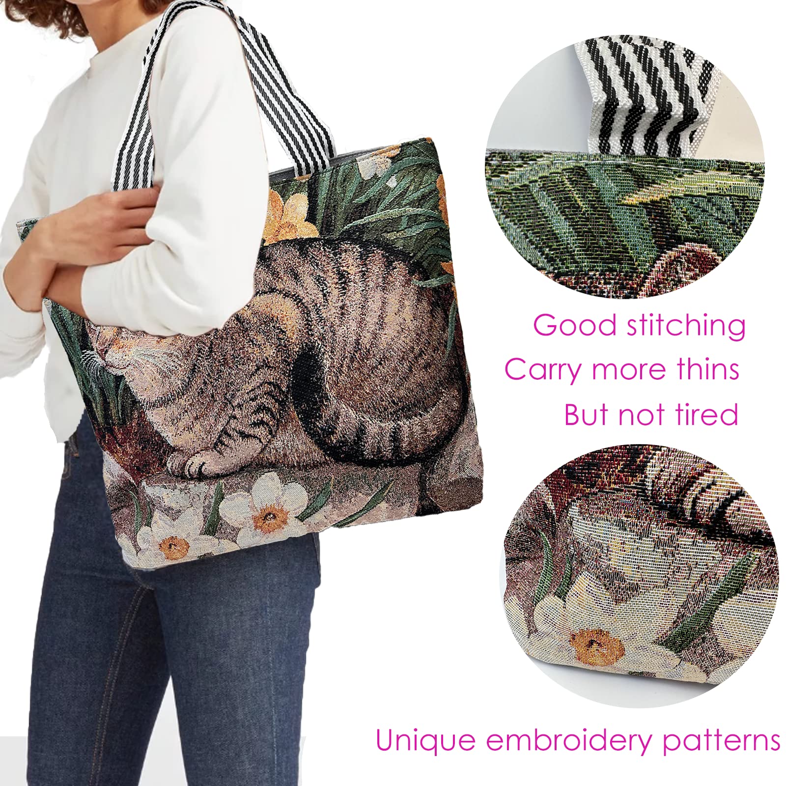 HoPliGhe bolso lona capacidad 27-36 litros, amplio para compras.