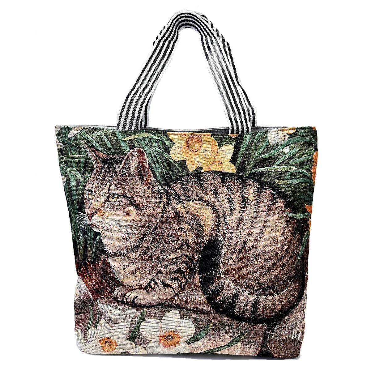 HoPliGhe bolso lona gato frente, ideal para uso diario.