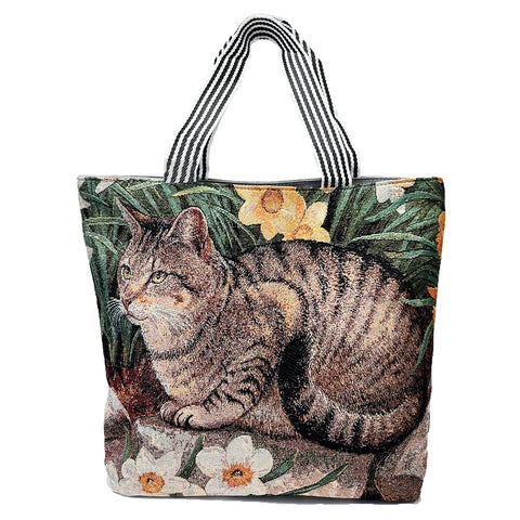 HoPliGhe bolso lona gato frente, ideal para uso diario.