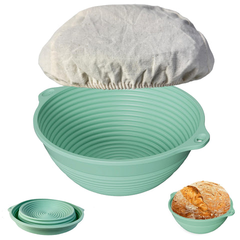 HoPliGhe: cesta de fermentación de pan de silicona para formar panes artesanales