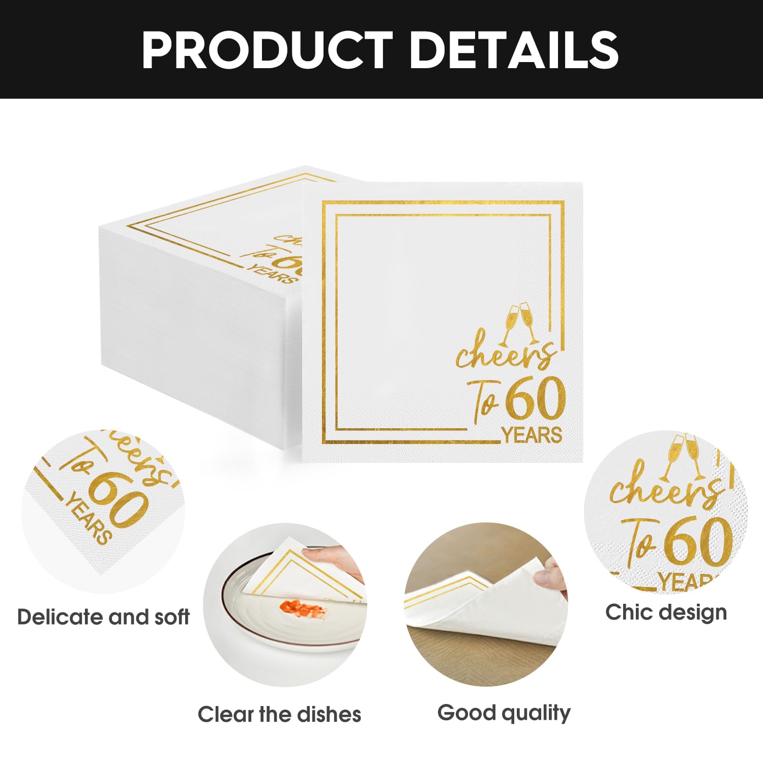 Horaldaily crea ambiente festivo para aniversarios con servilletas de mesa brillantes