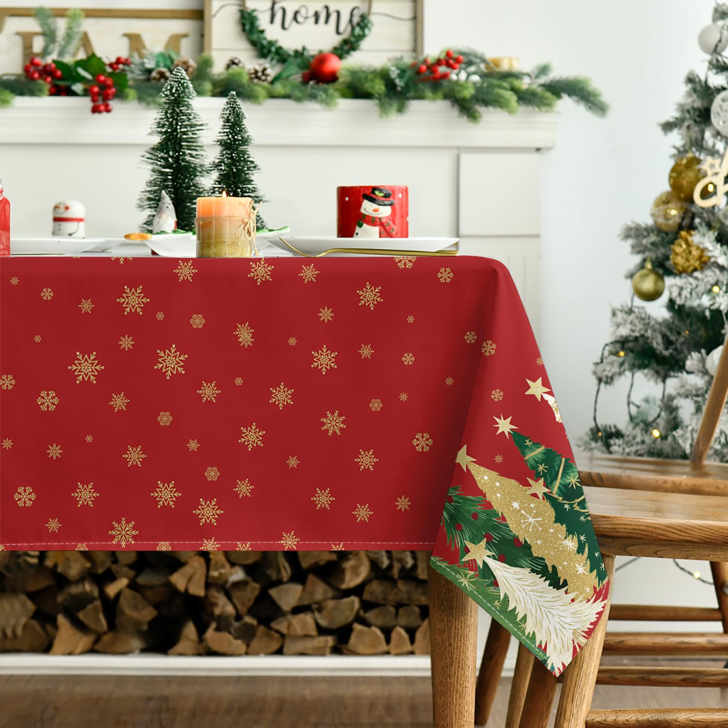 Mantel Horaldaily diseño colorido para decorar el hogar en celebraciones.