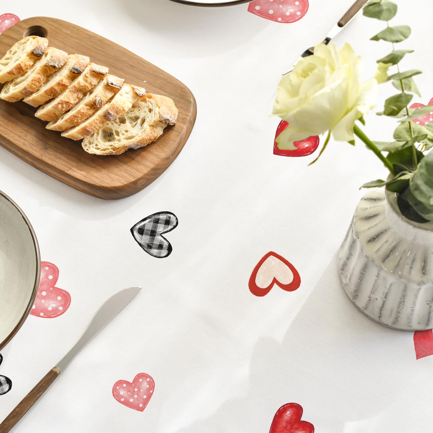 Ajuste de tamaño Horaldaily Valentín para mesas de 30×30 a 54×54 pulgadas