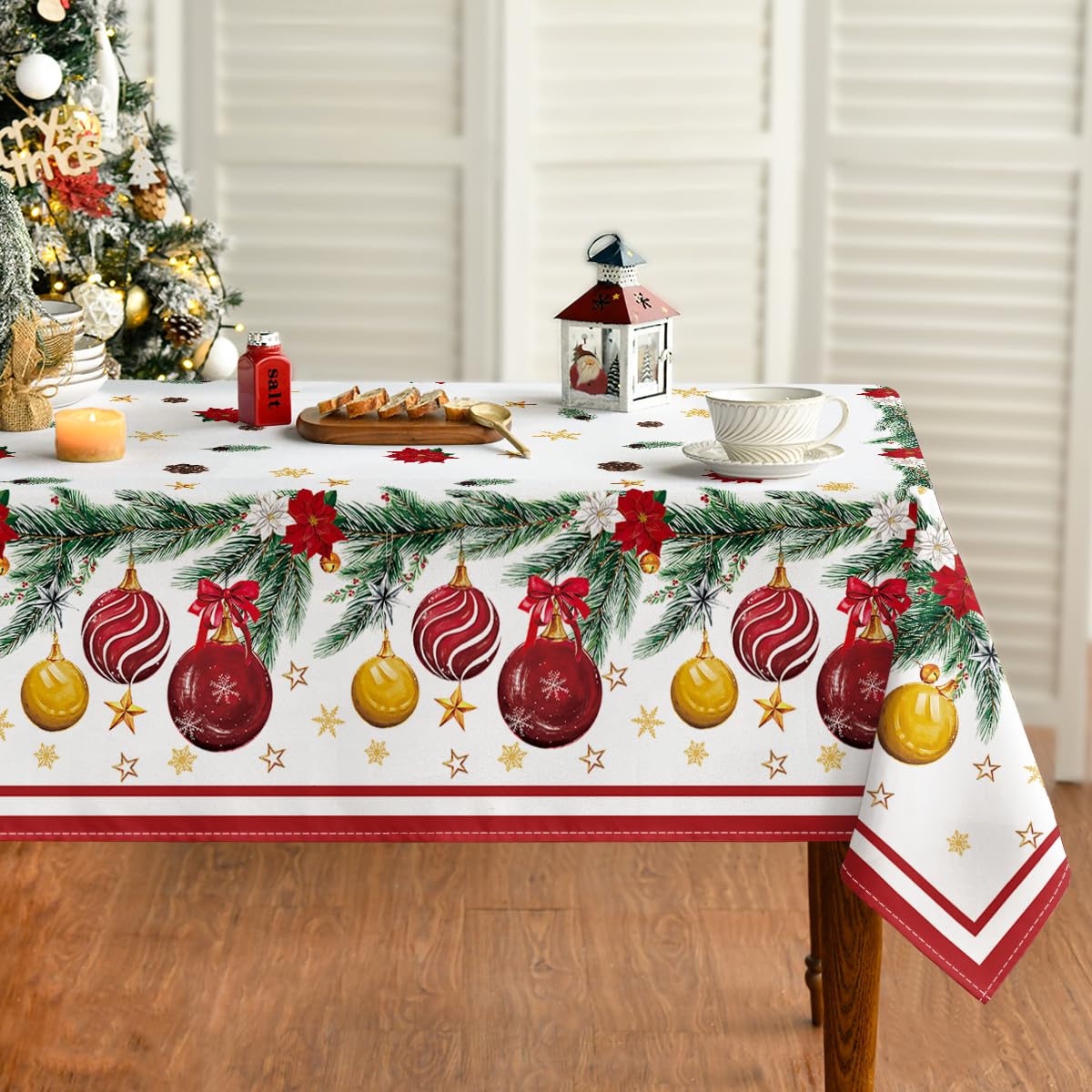 Mantel Horaldaily Navidad 52x70; ideal para cenas festivas y celebraciones.
