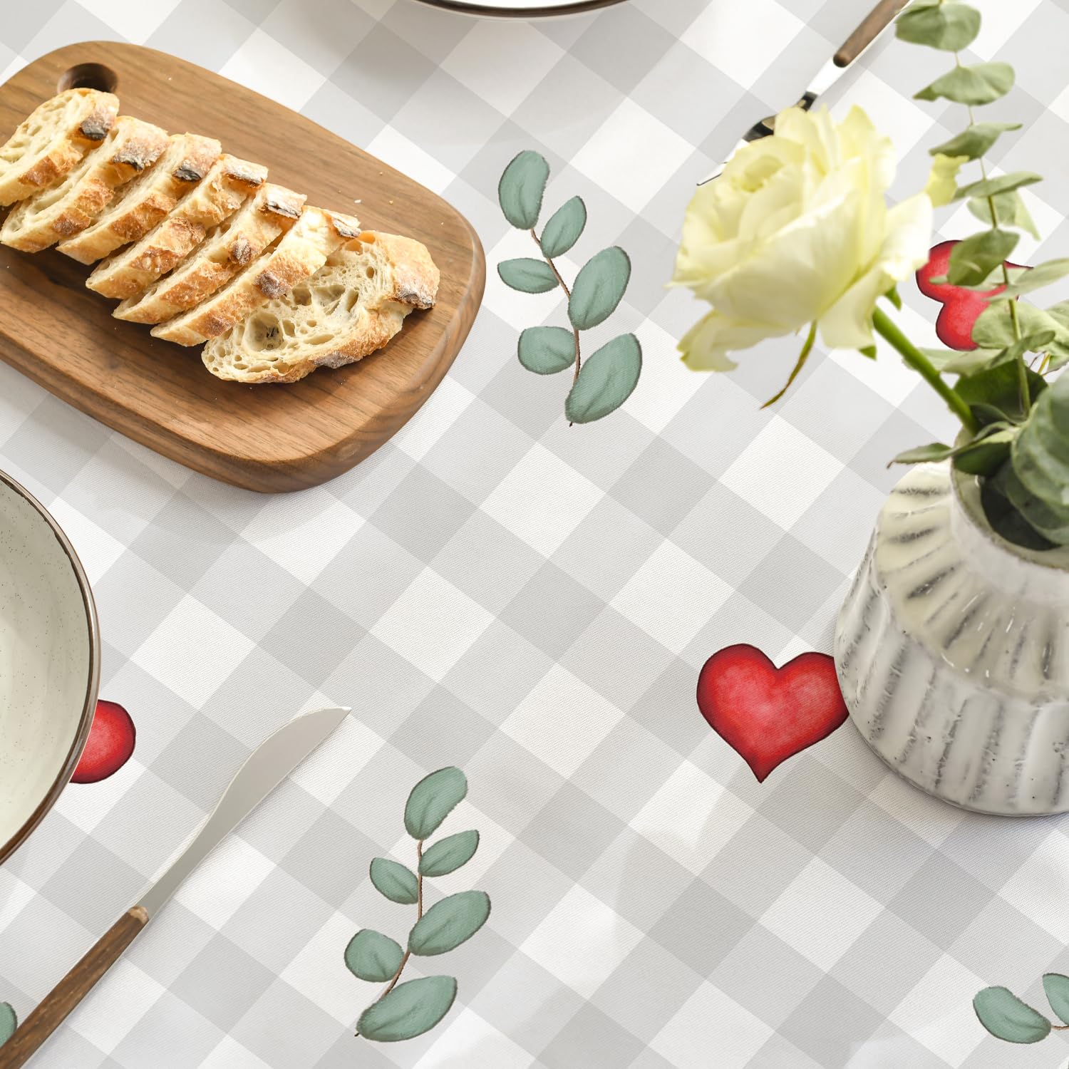 Mantel Horaldaily Valentine lavado a máquina y fácil de limpiar