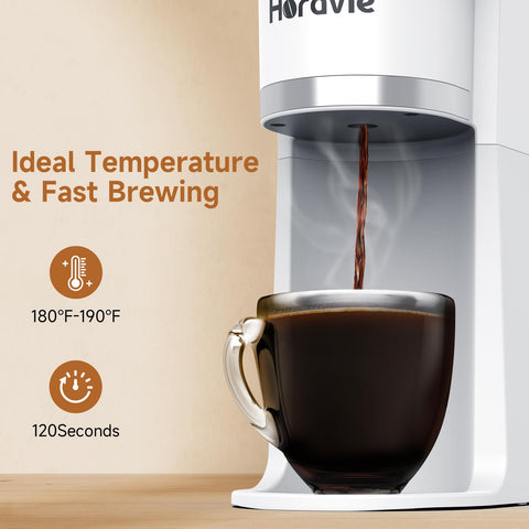 Horavie admite cápsulas y café molido para máxima flexibilidad diaria.