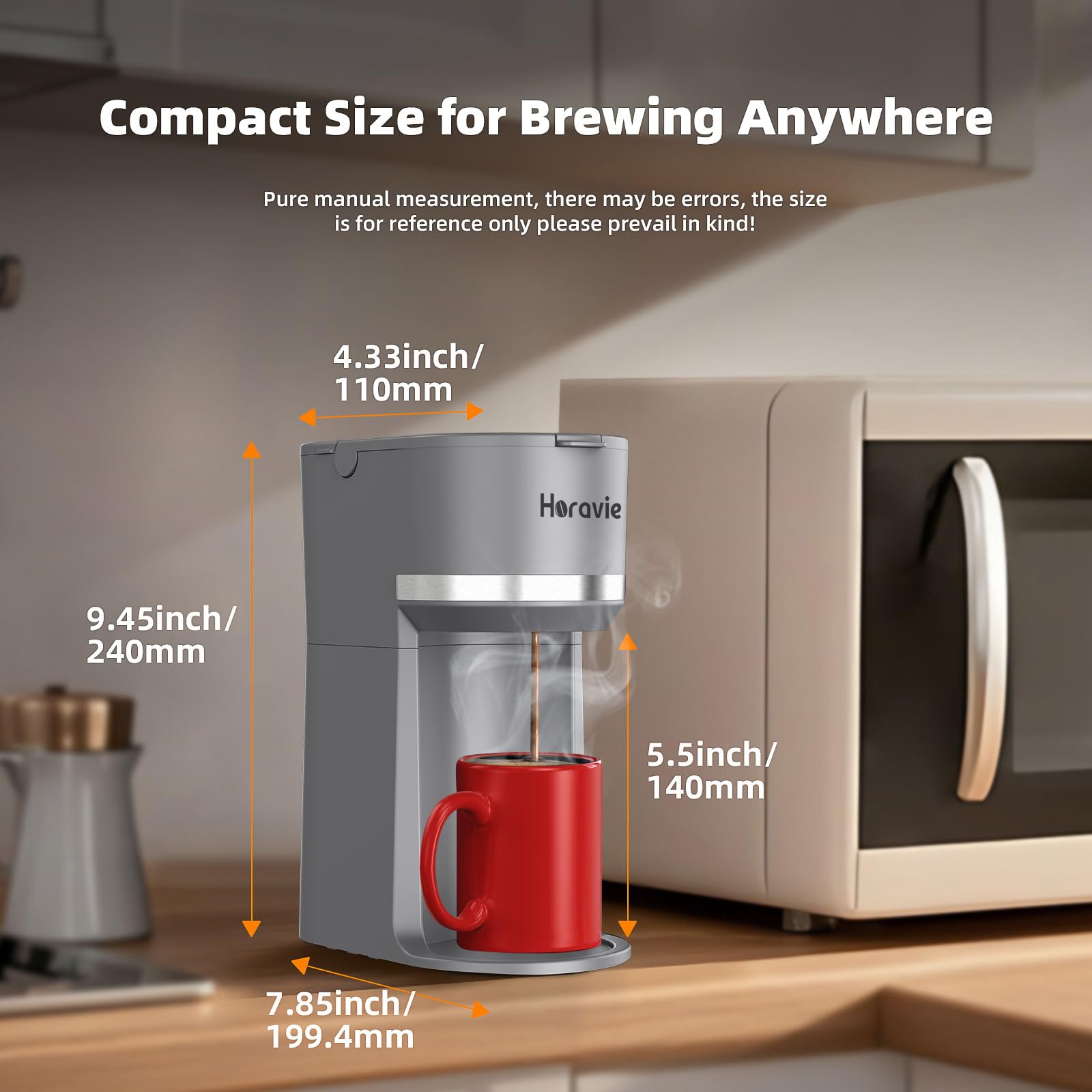 Horavie Cafetera mini apta para casa, oficina o viaje