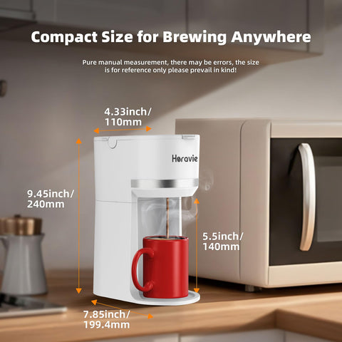 Horavie mini cafetera limpieza rapida para sabor consistente
