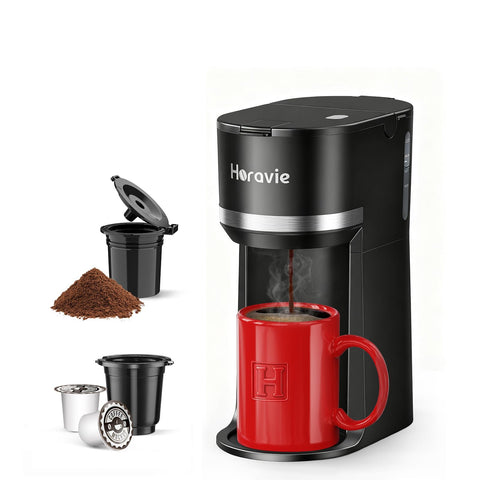 Horavie Mini Cafetera lista para una taza rápida en casa