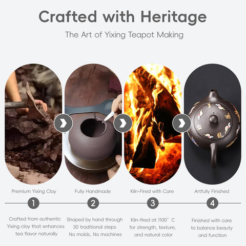 Tetera Hormsdar Zisha, diseño artesanal y material de alta calidad para sabor puro.