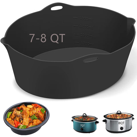 Horuhue funda silicona para olla lenta oval, protege la olla y facilita la limpieza