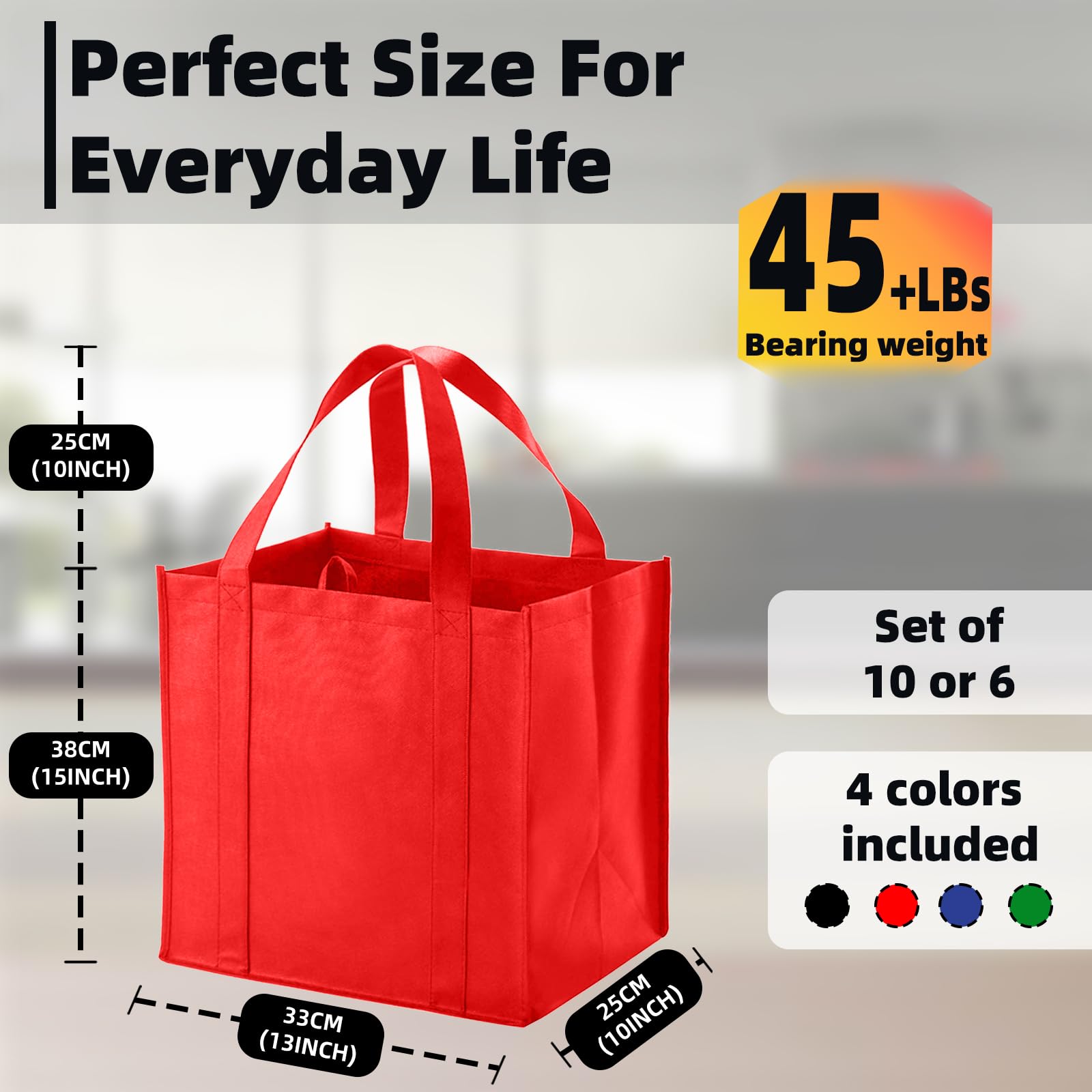 HorYg bolsa de gran capacidad para transportar múltiples compras