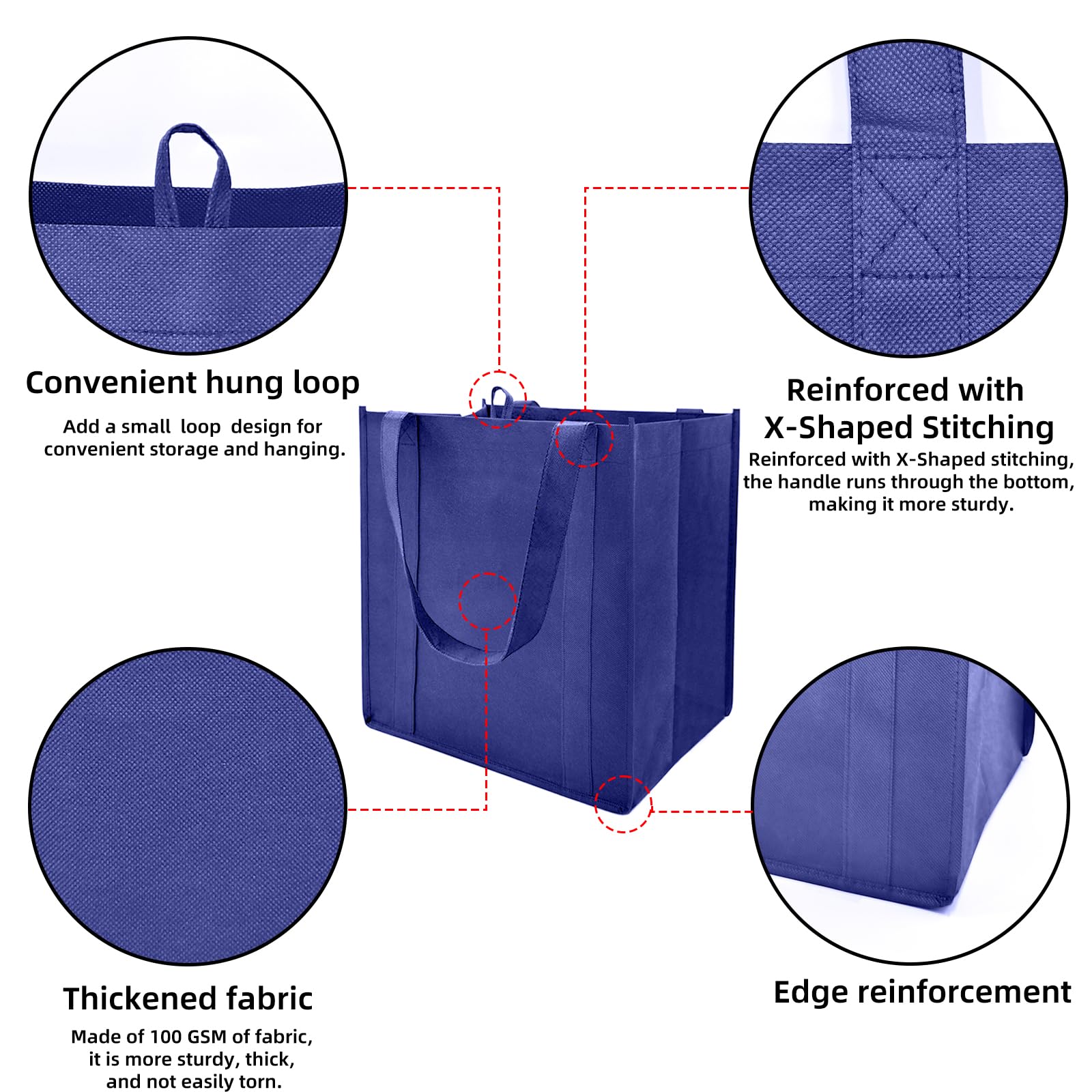 HorYg bolsa de gran capacidad para compras pesadas