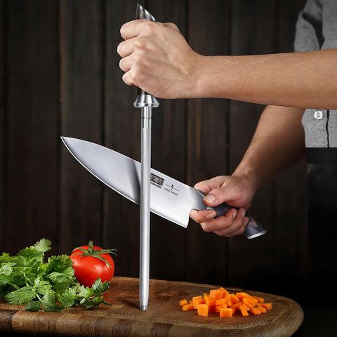 Afilador HOSHANHO con mango resistente, ideal para cocina profesional