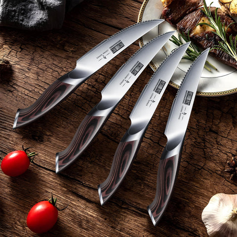 Cenas en familia o barbacoa con HOSHANHO, cuchillos para steak confiables.