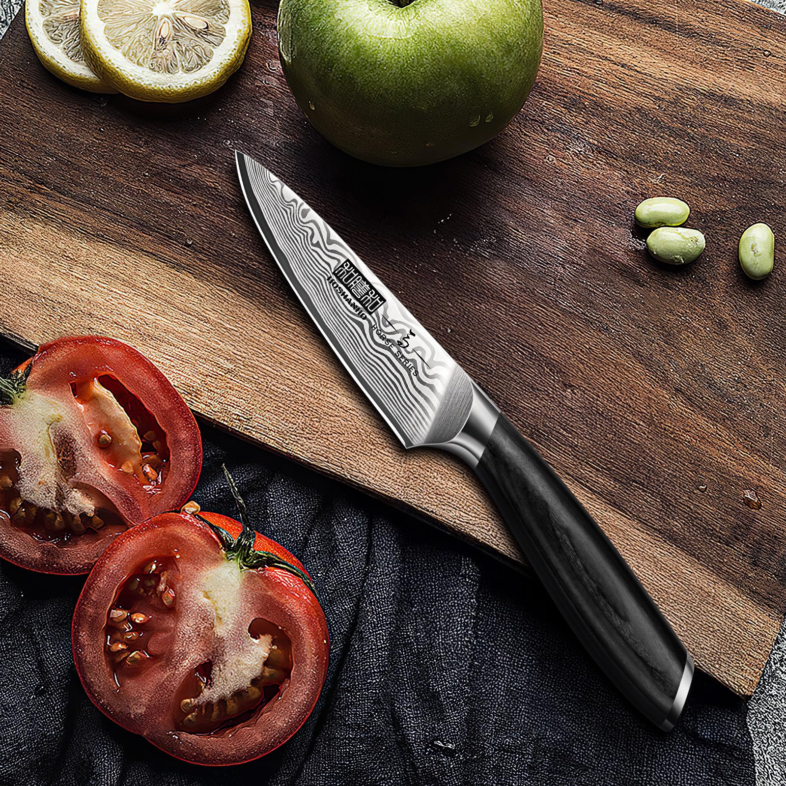 Corte delicado de fruta con cuchillo paring HOSHANHO para resultados limpios