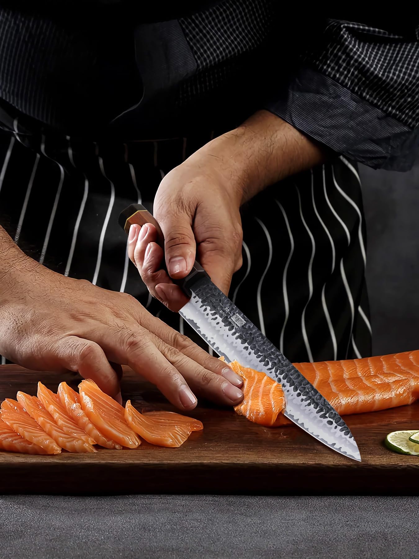 Cuchillo versátil para sushi, sashimi y otros ingredientes suaves con HOSHANHO.