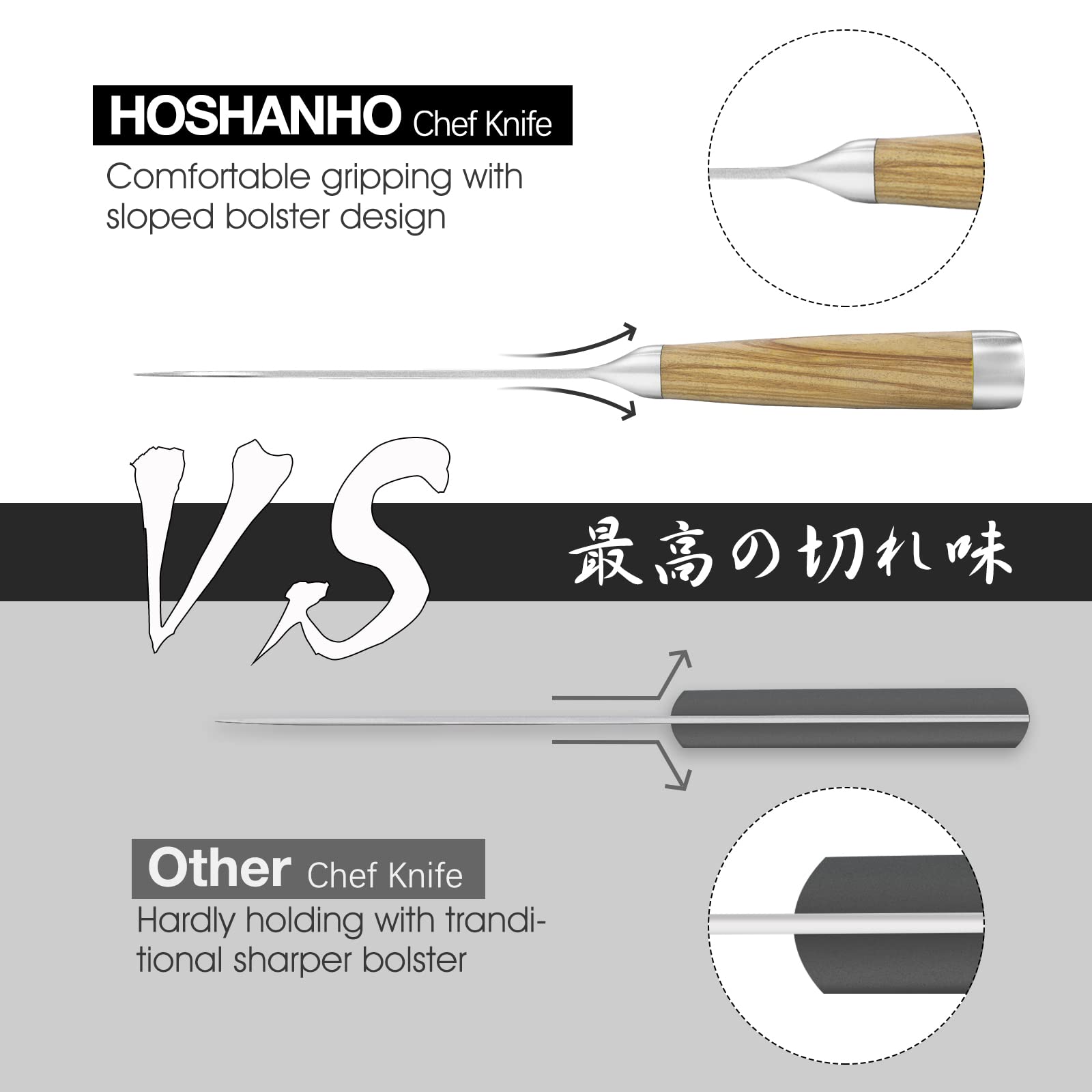 Corte de verduras y frutas con filo HOSHANHO.