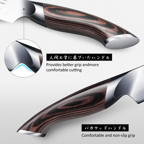 Cuchillo para asados HOSHANHO de 10 pulgadas, equilibrio para controlar piezas grandes.