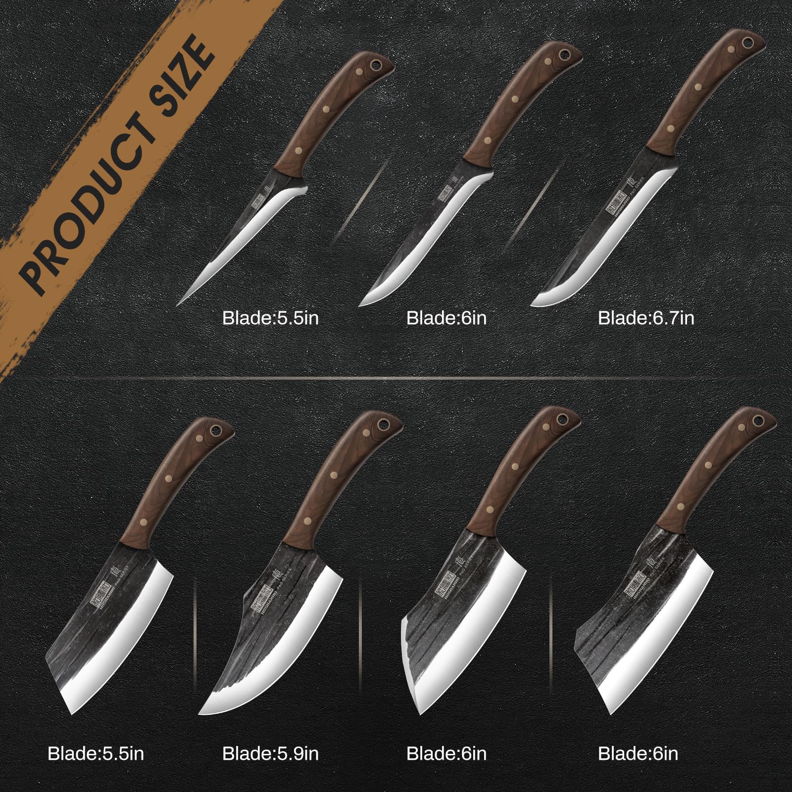 Cuchillo de carnicero HOSHANHO ideal para trocear carnes con control.