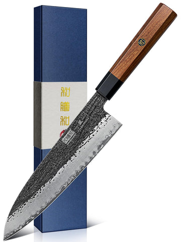 Cuchillo HOSHANHO de chef de 8 pulgadas; núcleo 10CR15MOV para cortes nítidos.