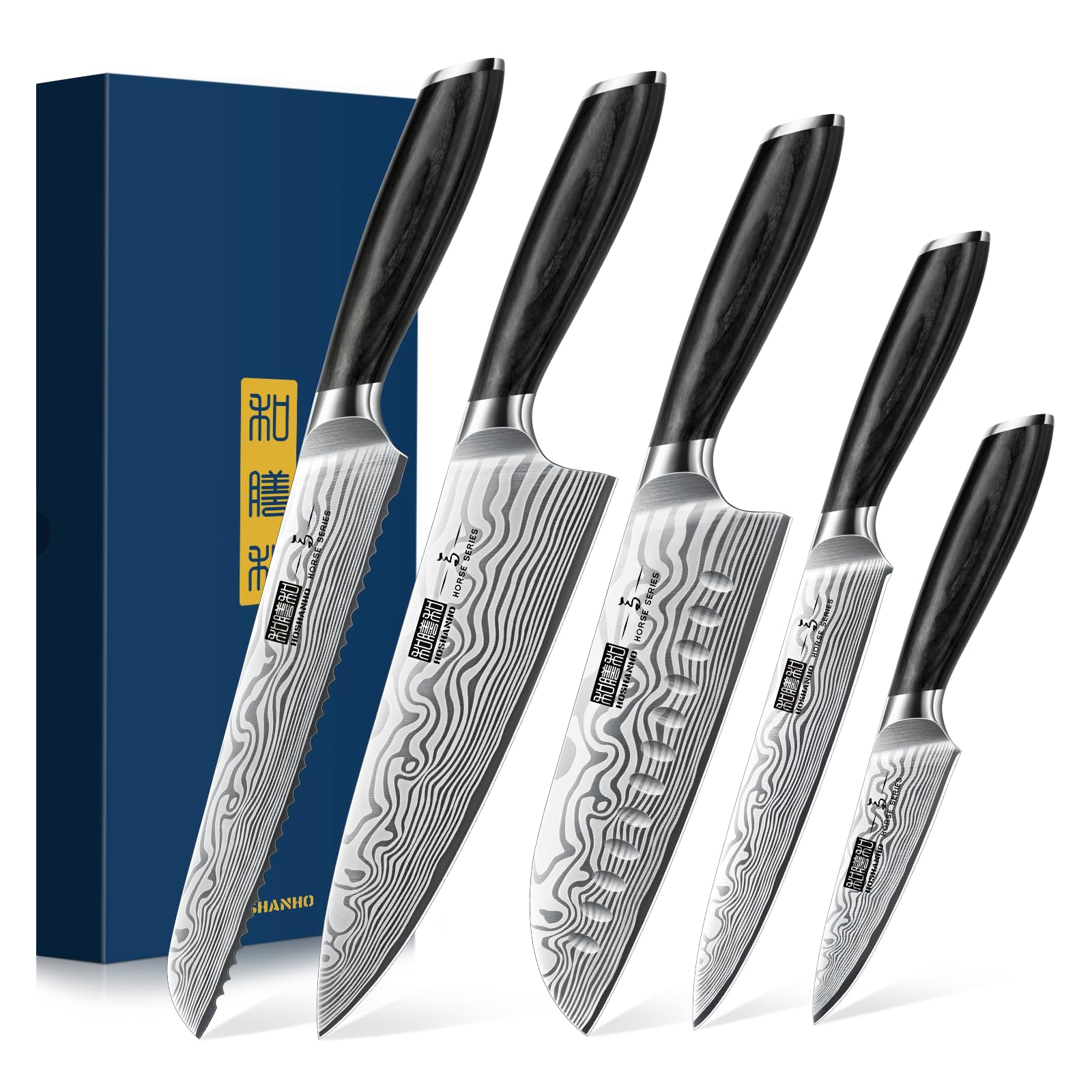 Cuchillo chef HOSHANHO de 8 pulgadas para cortes precisos en carnes y verduras