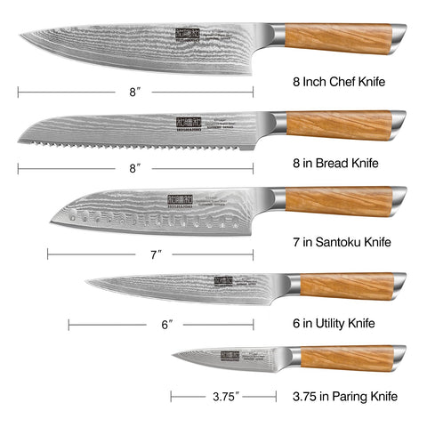 Cuchillo chef HOSHANHO de 8 pulgadas para carnes y verduras.