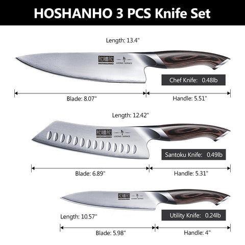 Cuchillo chef Hoshanho de 8 pulgadas con filo duradero para cortes precisos