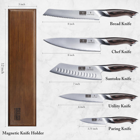 HOSHANHO cuchillo chef 8 pulgadas, filo preciso para cortes profesionales.