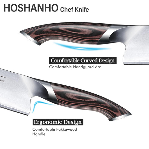 Cuchillo HOSHANHO con mango de madera ergonómico para un agarre cómodo