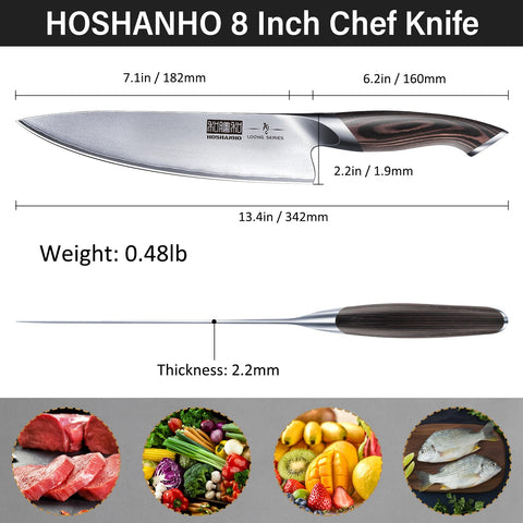 Cuchillo HOSHANHO para tareas diarias: picar verduras y cortar carne