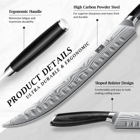 Cuchillo HOSHANHO corte preciso 10 pulgadas: filo de 15 grados para rebanadas limpias