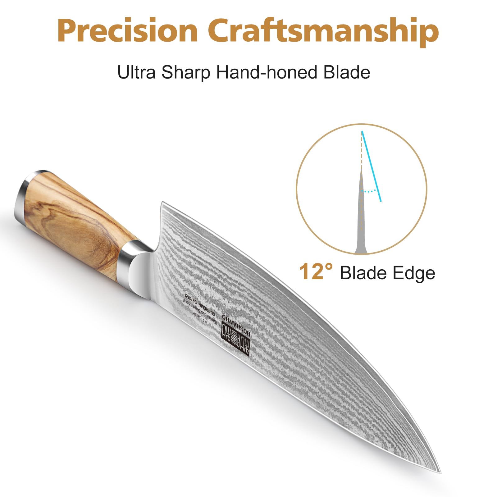 Cuchillo filete HOSHANHO 7 pulgadas controlado para desmenuzar y cortar