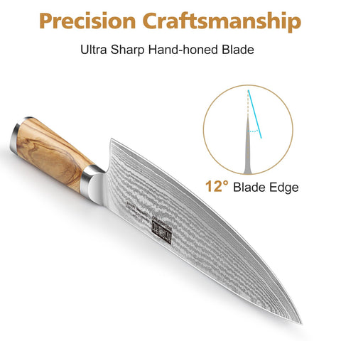 Cuchillo filete HOSHANHO 7 pulgadas controlado para desmenuzar y cortar