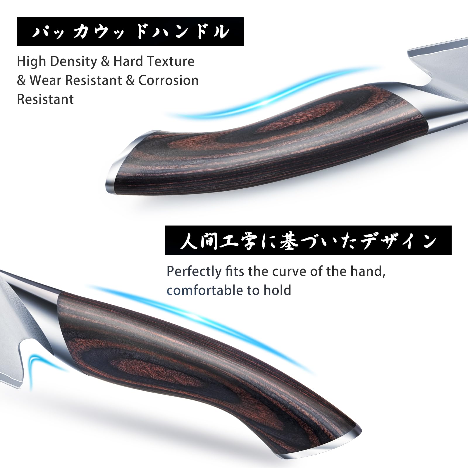 Cuchillo pan HOSHANHO de 8 pulgadas para rebanar pan limpio