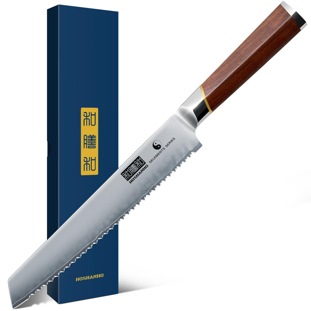Cuchillo HOSHANHO con hoja serrada para cortes limpios de pan