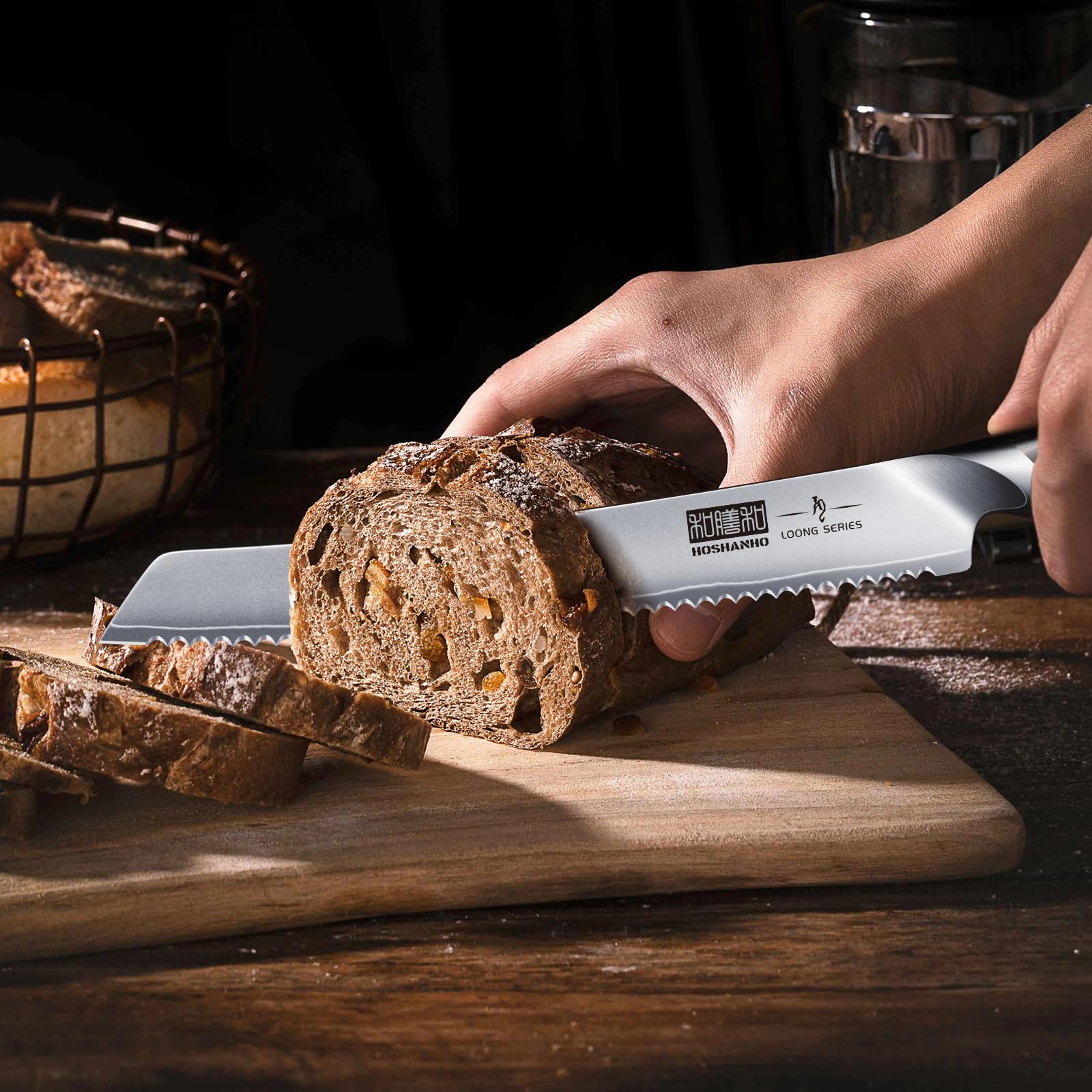Cuchillo HOSHANHO para pan, acero anti-corrosión y pulido de alta durabilidad