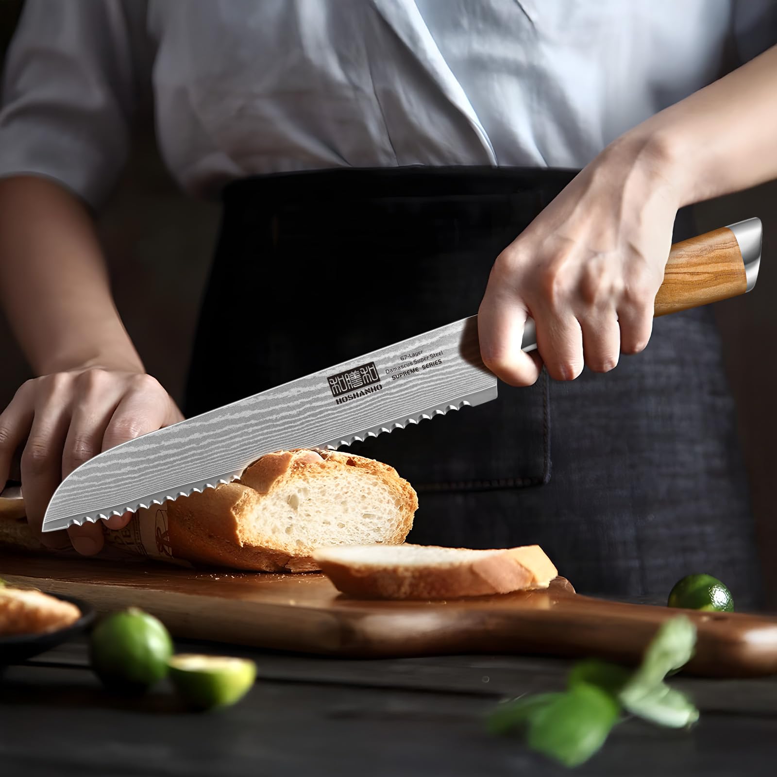 Uso diario en la cocina para pan y cortes precisos