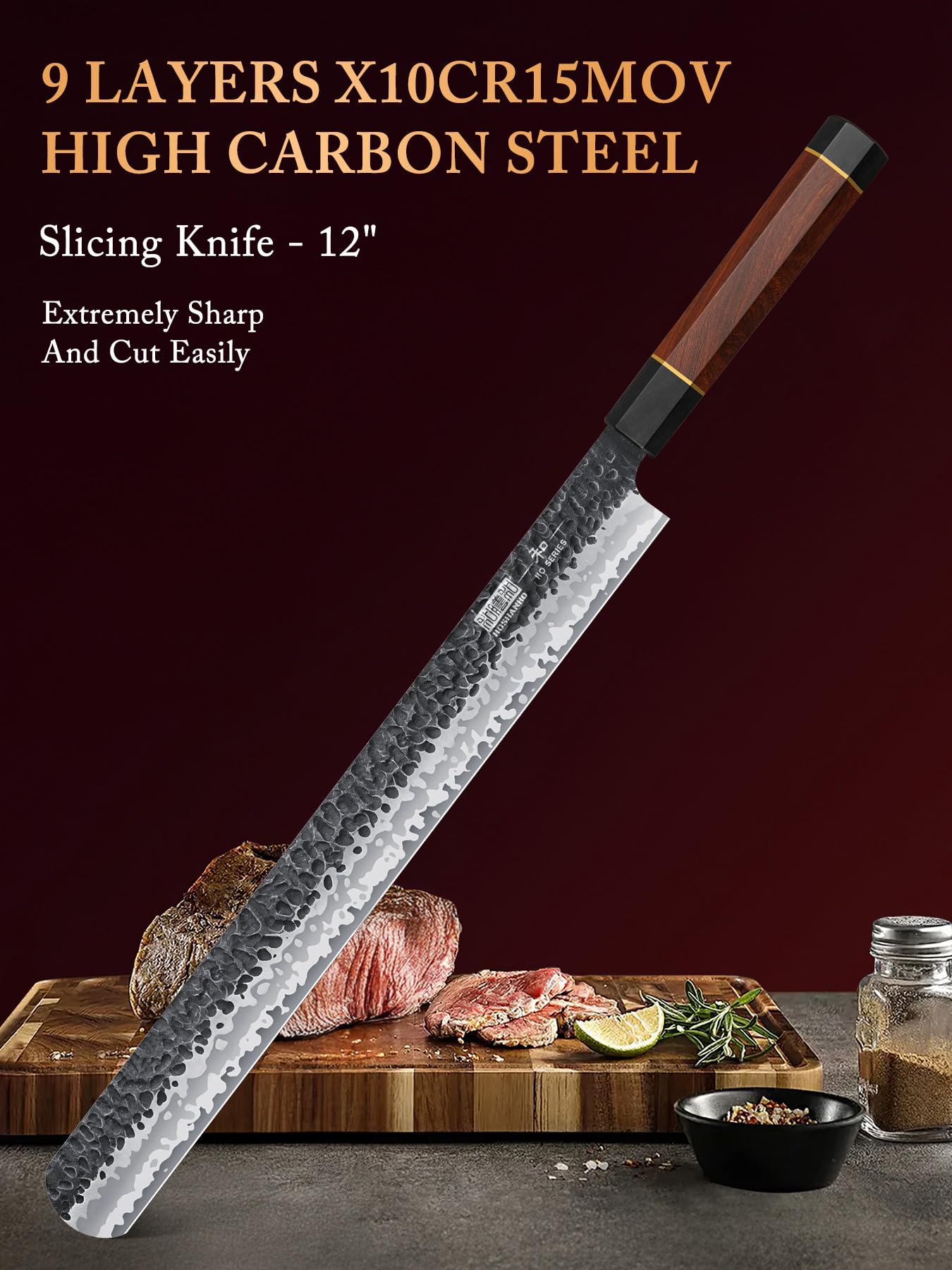 Cuchillo HOSHANHO para barbacoa y asados, corte preciso en carnes ahumadas