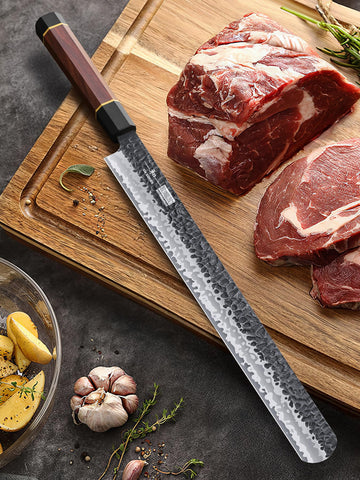 Cuchillo HOSHANHO para pavo y jamón, rebanado limpio y controlado