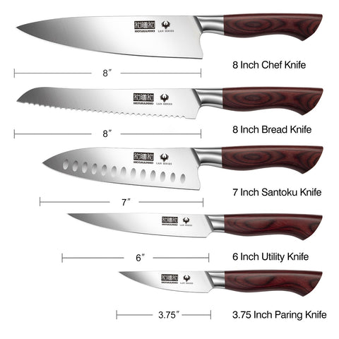 Cuchillo HOSHANHO santoku 7 pulgadas para rebanar verduras de forma uniforme